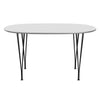 Fritz Hansen Superellipse™ Dining Table Black/White Fenix Laminates, 135x90 Cm