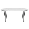 Fritz Hansen Superellipse™ Dining Table Black/White Fenix Laminates, 180x120 Cm