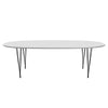 Fritz Hansen Superellipse™ Dining Table Black/White Fenix Laminates, 240x120 Cm