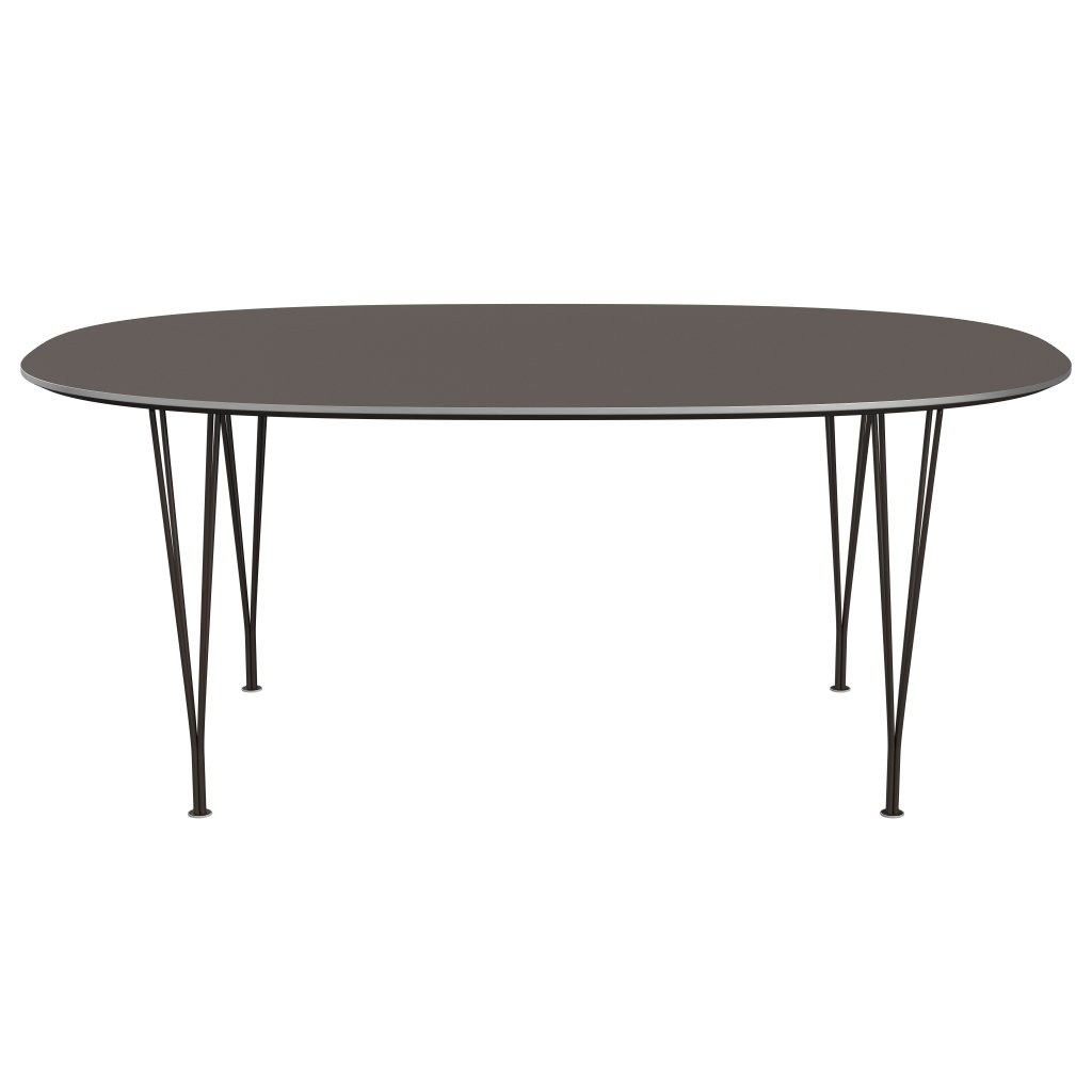 [product_category]-Fritz Hansen Superellipse Dining Table Brown Bronze/Grey Fenix Laminates, 180x120 Cm-Fritz Hansen-B613-FXGRL-SPAL-DBPC-FRI-1