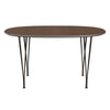 Fritz Hansen Superellipse™ Dining Table Brown Bronze/Walnut Veneer, 135x90 Cm