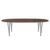 Fritz Hansen Superellipse™ Dining Table Brown Bronze/Walnut Veneer, 240x120 Cm