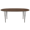 Fritz Hansen Superellipse Dining Table Brown Bronze/Walnut Veneer With Table Edge Made Of Walnut, 180x120 Cm