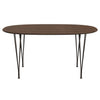 Fritz Hansen Superellipse™ Dining Table Brown Bronze/Walnut Veneer With Walnut Table Edge, 150x100 Cm