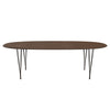 Fritz Hansen Superellipse™ Dining Table Brown Bronze/Walnut Veneer With Walnut Table Edge, 240x120 Cm