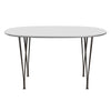 Fritz Hansen Superellipse™ Dining Table Brown Bronze/White Fenix Laminates, 135x90 Cm