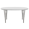 Fritz Hansen Superellipse™ Dining Table Brown Bronze/White Fenix Laminates, 150x100 Cm