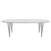 Fritz Hansen Superellipse Dining Table Brown Bronze/White Fenix Laminates, 240x120 Cm