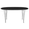 Fritz Hansen Superellipse™ Dining Table Chrome/Black Fenix Laminates, 150x100 Cm
