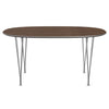 Fritz Hansen Superellipse™ Dining Table Chrome/Walnut Veneer, 150x100 Cm