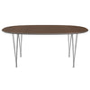 Fritz Hansen Superellipse™ Dining Table Chrome/Walnut Veneer, 180x120 Cm