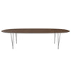 Fritz Hansen Superellipse™ Dining Table Chrome/Walnut Veneer, 300x130 Cm