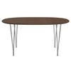 Fritz Hansen Superellipse™ Dining Table Chrome/Walnut Veneer With Walnut Table Edge, 150x100 Cm