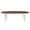 Fritz Hansen Superellipse™ Dining Table Chrome/Walnut Veneer With Walnut Table Edge, 240x120 Cm