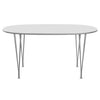 Fritz Hansen Superellipse™ Dining Table Chrome/White Fenix Laminates, 150x100 Cm