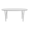 Fritz Hansen Superellipse™ Dining Table Chrome/White Fenix Laminates, 170x100 Cm