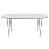 Fritz Hansen Superellipse™ Dining Table Chrome/White Fenix Laminates, 180x120 Cm