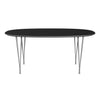 Fritz Hansen Superellipse™ Dining Table Grey Powder Coated/Black Fenix Laminates, 170x100 Cm