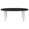 Fritz Hansen Superellipse™ Dining Table Grey Powder Coated/Black Fenix Laminates, 180x120 Cm