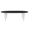 Fritz Hansen Superellipse™ Dining Table Grey Powder Coated/Black Fenix Laminates, 240x120 Cm