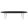 Fritz Hansen Superellipse™ Dining Table Grey Powder Coated/Black Fenix Laminates, 300x130 Cm