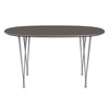 Fritz Hansen Superellipse Dining Table Grey Powder Coated/Grey Fenix Laminates, 135x90 Cm