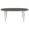 Fritz Hansen Superellipse Dining Table Grey Powder Coated/Grey Fenix Laminates, 180x120 Cm