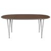 Fritz Hansen Superellipse™ Dining Table Grey Powder Coated/Walnut Veneer, 180x120 Cm