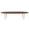 Fritz Hansen Superellipse™ Dining Table Grey Powder Coated/Walnut Veneer, 300x130 Cm