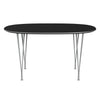 Fritz Hansen Superellipse™ Dining Table Nine Grey/Black Fenix Laminates, 135x90 Cm
