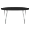 Fritz Hansen Superellipse™ Dining Table Nine Grey/Black Fenix Laminates, 150x100 Cm