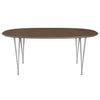 Fritz Hansen Superellipse Dining Table Nine Grey/Walnut Veneer, 180x120 Cm