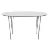 Fritz Hansen Superellipse Dining Table Nine Grey/White Fenix Laminates, 135x90 Cm