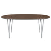 Fritz Hansen Superellipse™ Dining Table Silver Grey/Walnut Veneer, 180x120 Cm