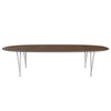 Fritz Hansen Superellipse™ Dining Table Silver Grey/Walnut Veneer, 300x130 Cm