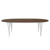 Fritz Hansen Superellipse™ Dining Table Silver Grey/Walnut Veneer With Walnut Table Edge, 240x120 Cm