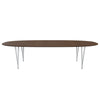 Fritz Hansen Superellipse™ Dining Table Silver Grey/Walnut Veneer With Walnut Table Edge, 300x130 Cm