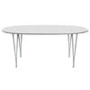 Fritz Hansen Superellipse™ Dining Table Silvergrey/White Fenix Laminates, 180x120 Cm