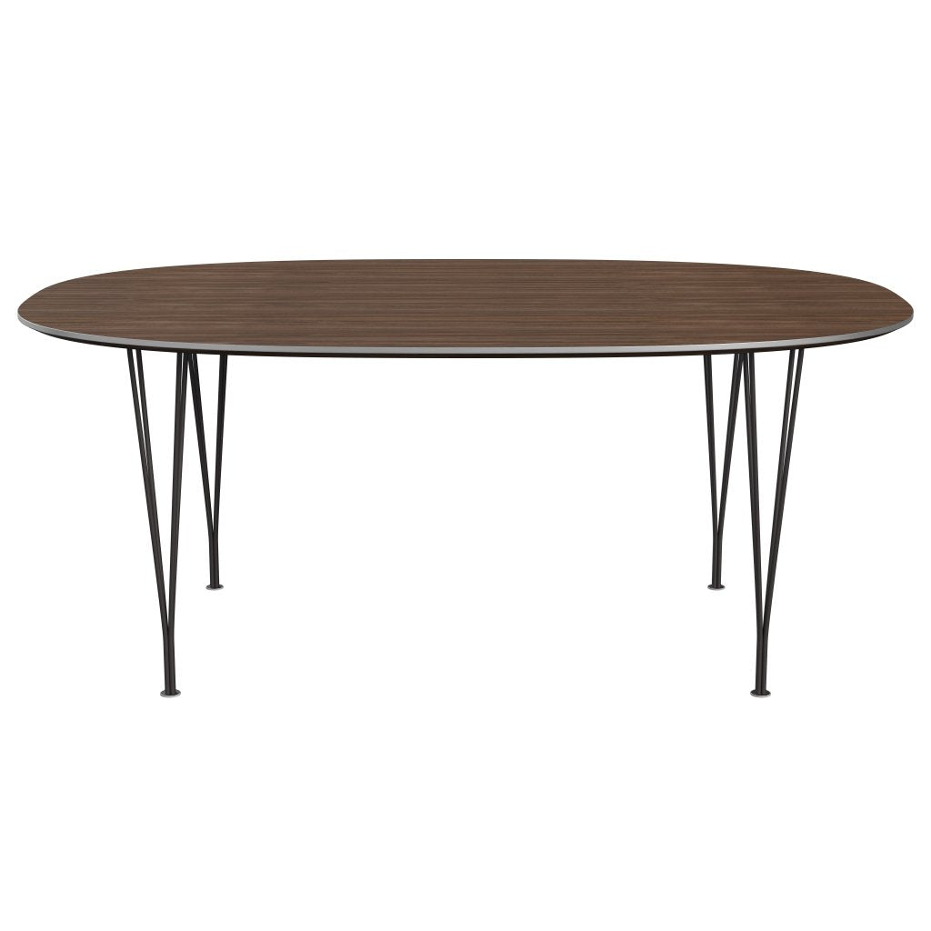 [product_category]-Fritz Hansen Superellipse Dining Table Warm Graphite/Walnut Veneer, 180x120 Cm-Fritz Hansen-B613-WAL001-SPAL-WARGRA-FRI-1