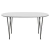 Fritz Hansen Superellipse Dining Table Warm Graphite/White Fenix Laminates, 150x100 Cm