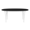 Fritz Hansen Superellipse™ Dining Table White/Black Fenix Laminates, 170x100 Cm