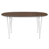 Fritz Hansen Superellipse™ Dining Table White/Walnut Veneer, 150x100 Cm