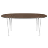 Fritz Hansen Superellipse™ Dining Table White/Walnut Veneer, 180x120 Cm