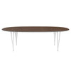 Fritz Hansen Superellipse™ Dining Table White/Walnut Veneer, 240x120 Cm