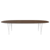 Fritz Hansen Superellipse™ Dining Table White/Walnut Veneer, 300x130 Cm