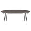 Fritz Hansen Superellipse Extendable Table Black/Grey Fenix Laminates, 300x120 Cm