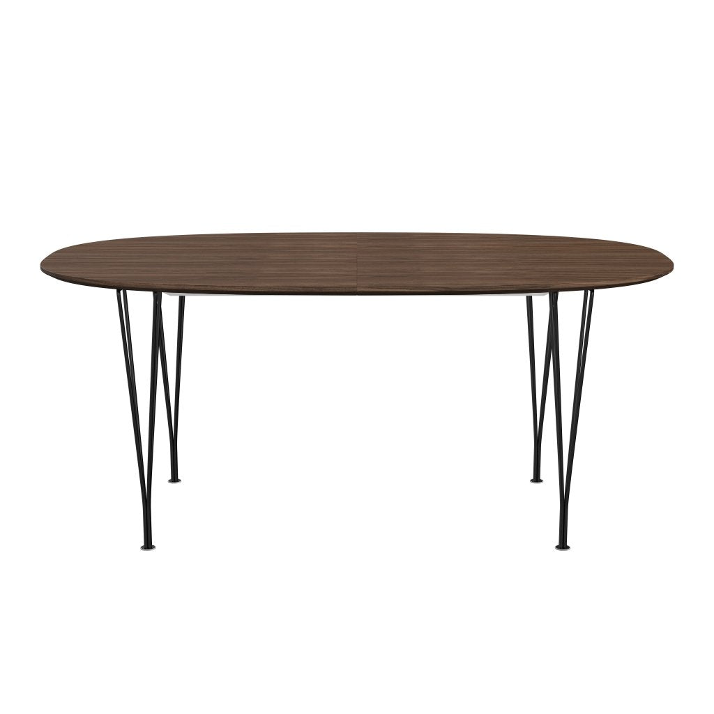 [product_category]-Fritz Hansen Superellipse Extendable Table Black/Walnut Veneer With Walnut Table Edge, 270x100 Cm-Fritz Hansen-B620-WAL001-WAL001-DRBL-FRI-1