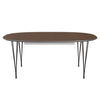 Fritz Hansen Superellipse Extendable Table Brown Bronze/Walnut Veneer, 300x120 Cm