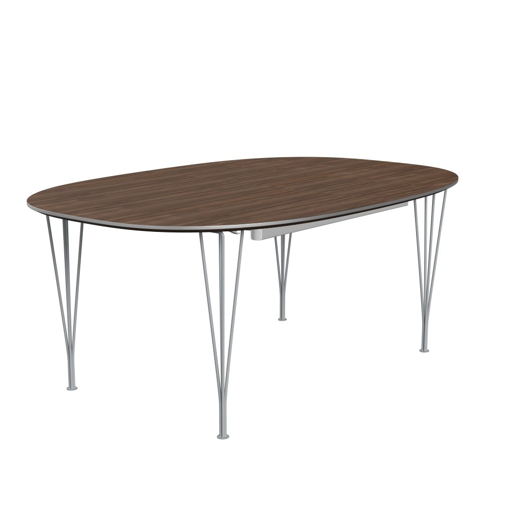 [product_category]-Fritz Hansen Superellipse Extendable Table Silvergrey/Walnut Veneer, 300x120 Cm-Fritz Hansen-B619-WAL001-SPAL-SIGREY-FRI-2