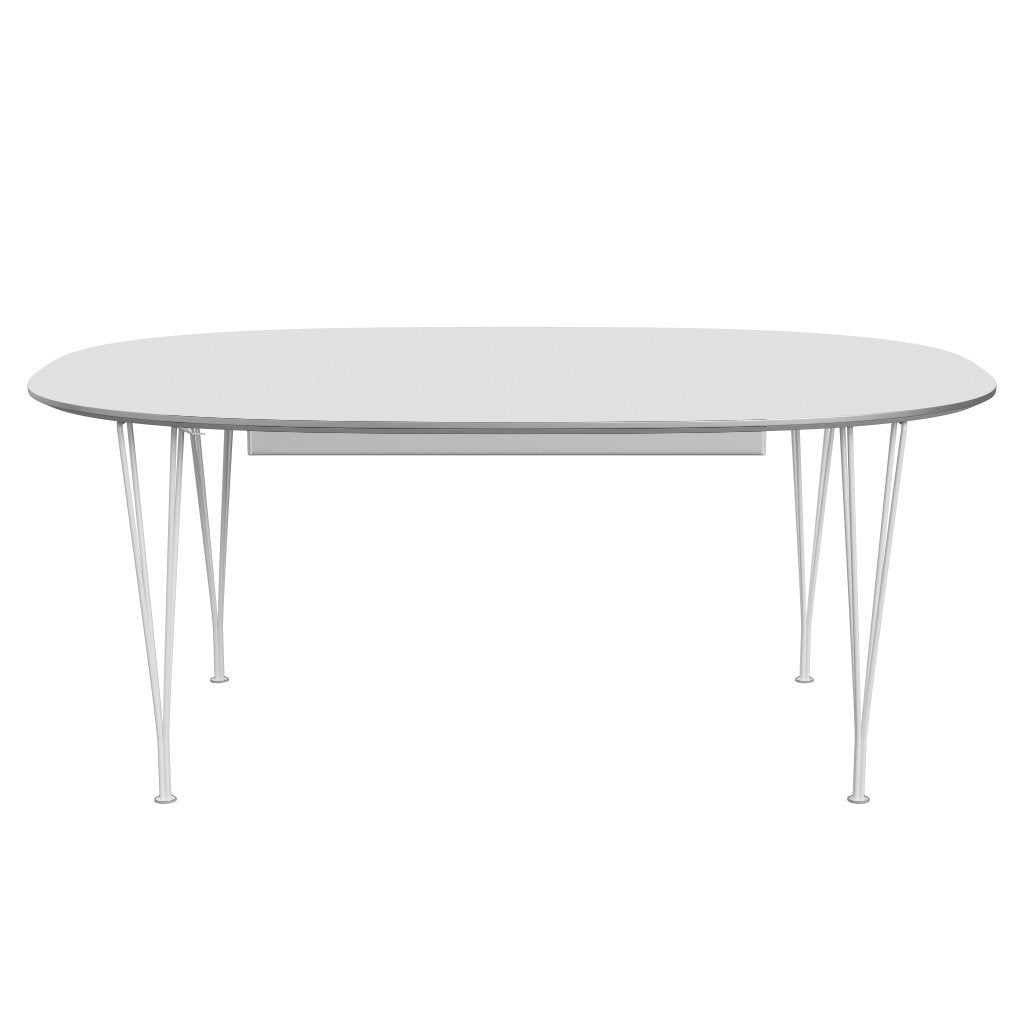 [product_category]-Fritz Hansen Superellipse Extendable Table White/White Fenix Laminates, 300x120 Cm-Fritz Hansen-B619-FXWHL-SPAL-DRWH-FRI-1